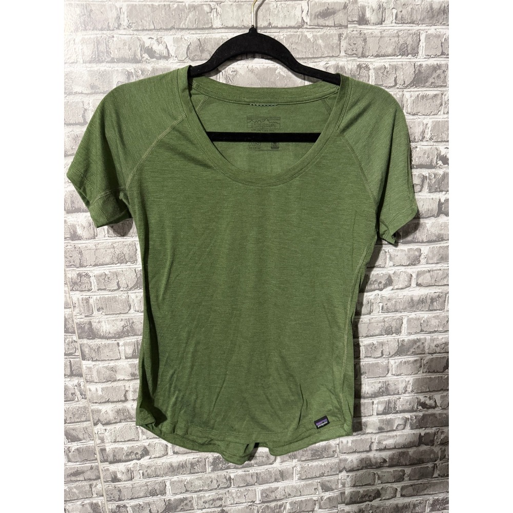 Patagonia Capilene Cool Trail Shirt Womens XS Green Short Sleeve Technical Tee